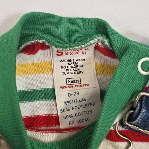 Vintage OshKosh B’Gosh Baby Overall Set USA Made 80s S Cotton - Picture 7 of 9